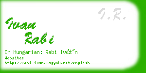 ivan rabi business card